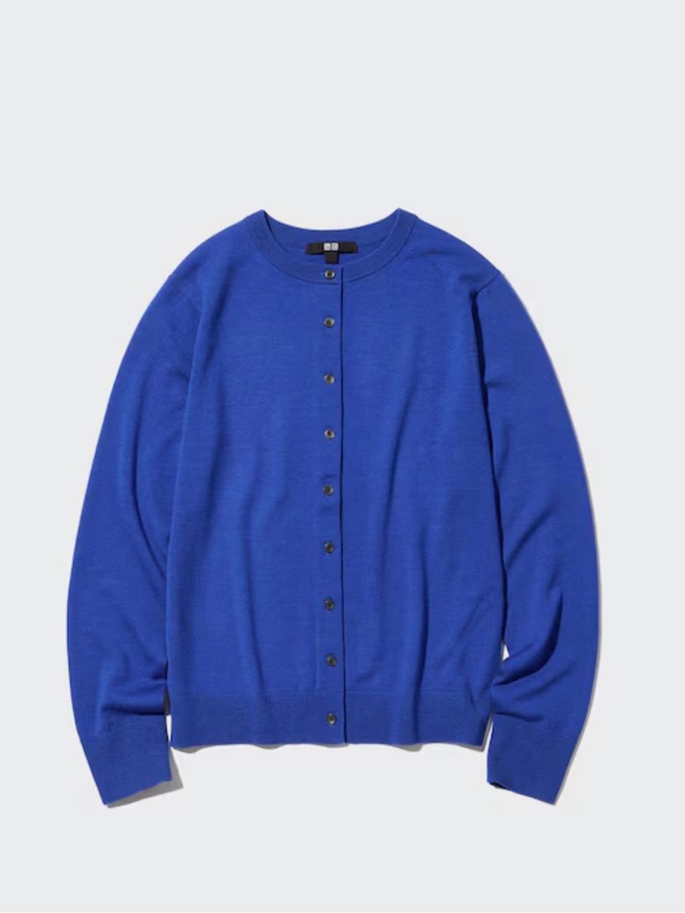 Uniqlo Women's Button-Front Crewneck Cardigan - Blue